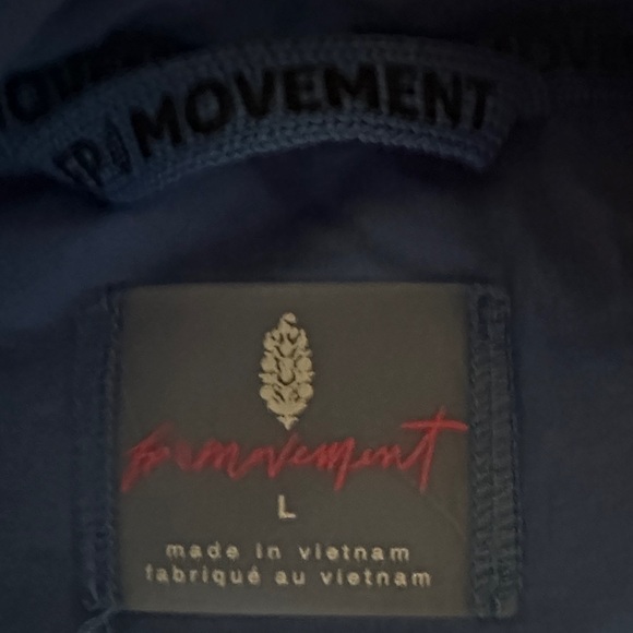 Free People Movement Off tge Bleachers Coaches Super Sonic Blue Jacket -New L - Picture 2 of 6